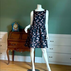 Jessica Simpson Blue and Pink Sleeveless A-Line Dress